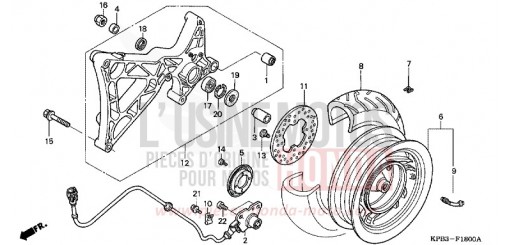 ROUE ARRIERE NSS2501 de 2001